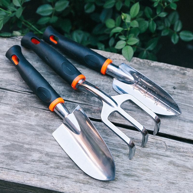 3 Pack Heavy Duty Gardening Tools Set Include Garden Shovel,Transplant Trowel and Hand Rake with Ergonomic Handle, Aluminum Alloy โ image 4