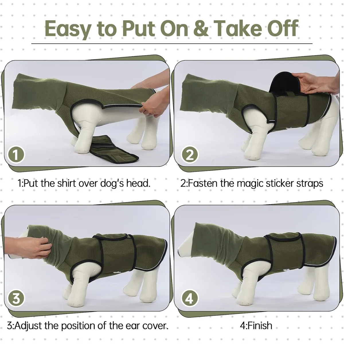 Calming Dog Vest for Stress Relief Travel Thunder Wrap Jacket for Medium Large Dogs - XS — image 5