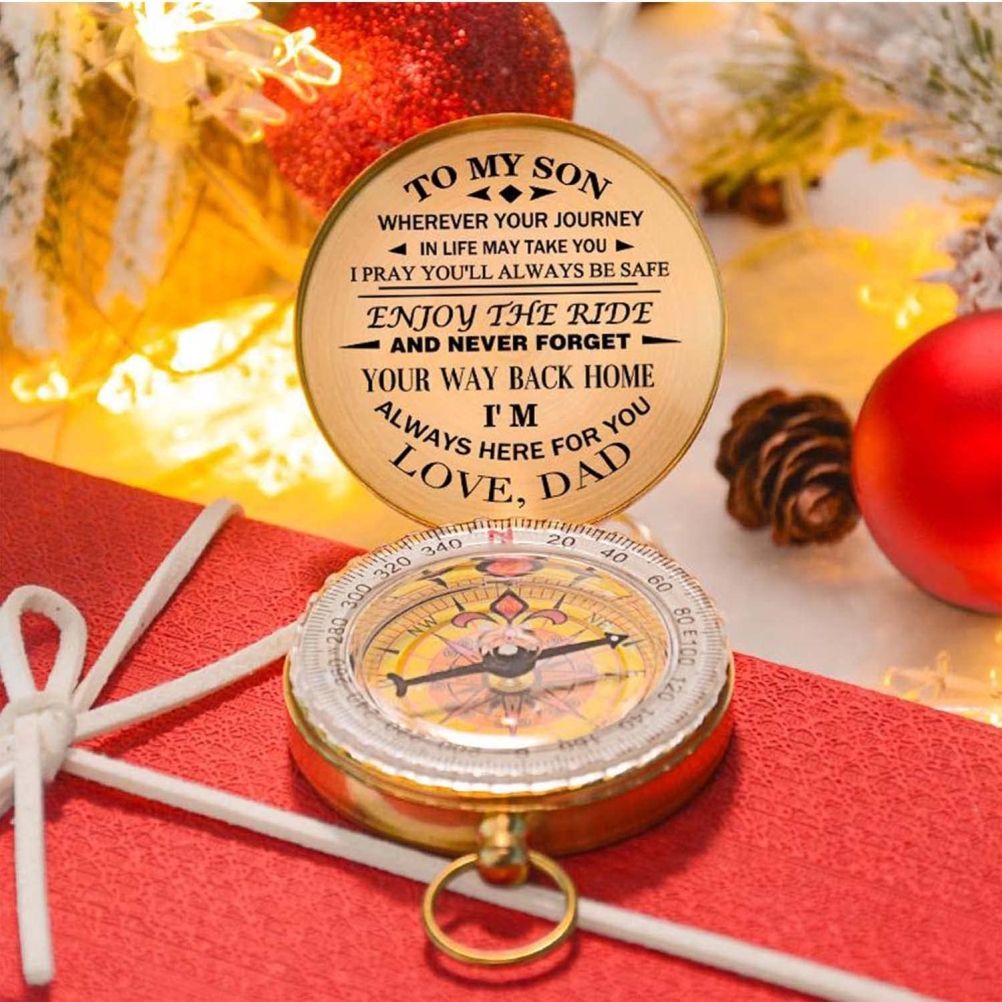 Luminous Compass Dad To Son Enjoy The Ride Gift for Camping Outdoor Activities Navigation Tool โ image 4