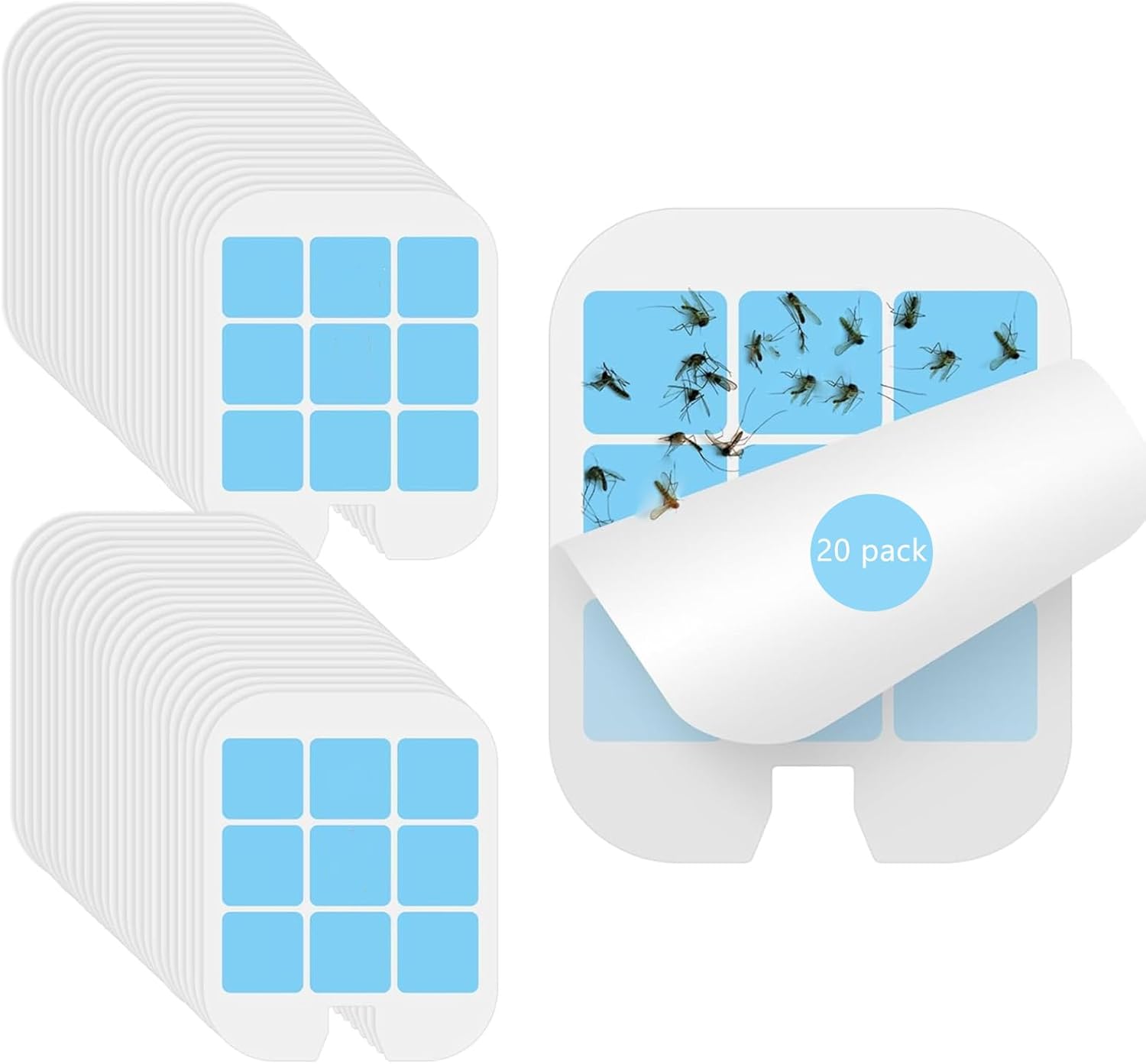 20 Pack Refill Glue Cards Compatible with Safer Home Fly Trap Refill,Applicable to SH502ใSH503ใ23005-06 and DT3005WใDT3005W-DS3, Flying Insect Trap Refill