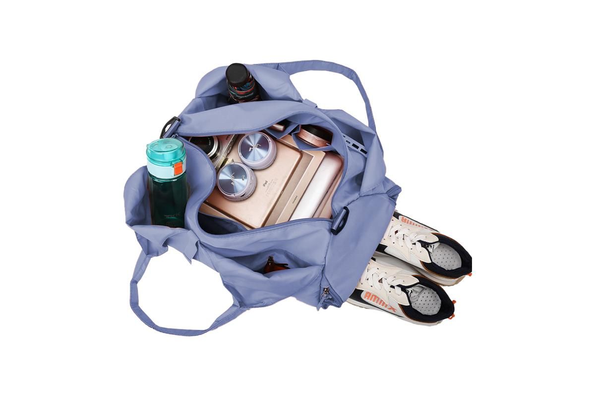Gym Tote Bag with Shoe Compartment and Wet Dry Storage Pockets for Women Travel Duffel Bag Yoga Gym Bags with Yoga Mat Holder -Blue — image 3
