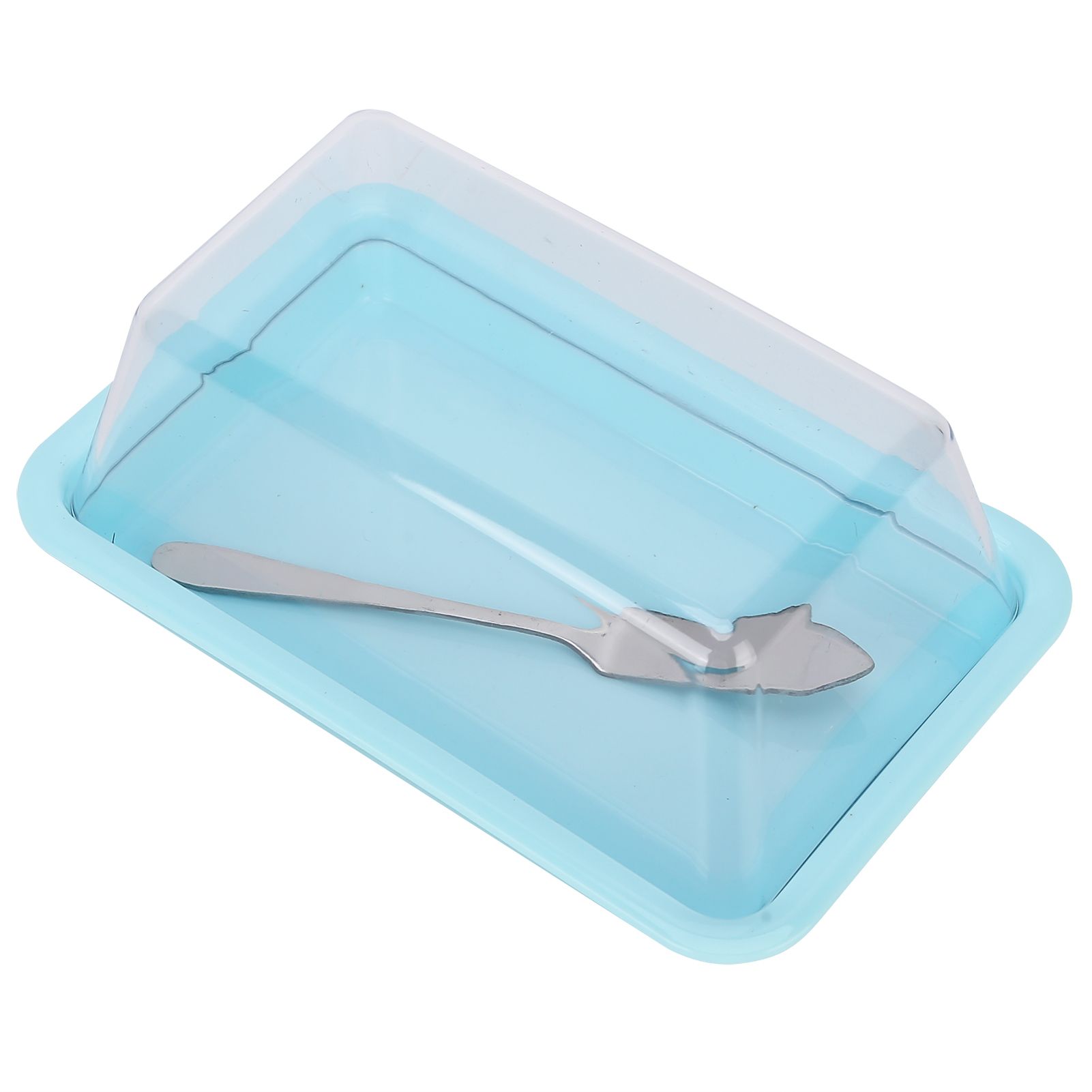 Rectangular Butter Cutting Box with Lid Portable Butter Storage Box for Home KitchenBlue โ image 5