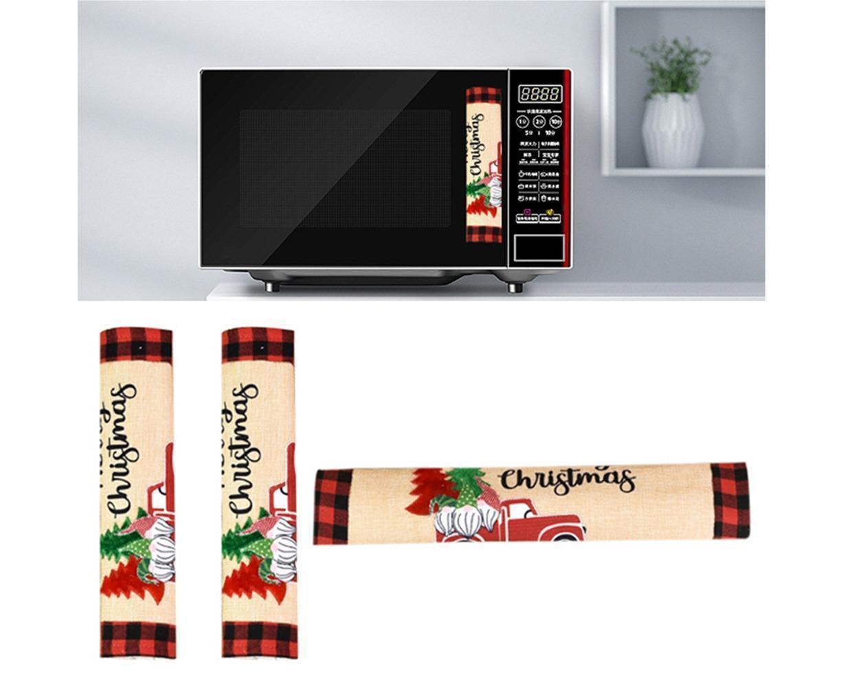 3Pcs Christmas Refrigerator Microwave Oven Door Handle Cover Sleeve Decoration โ image 2
