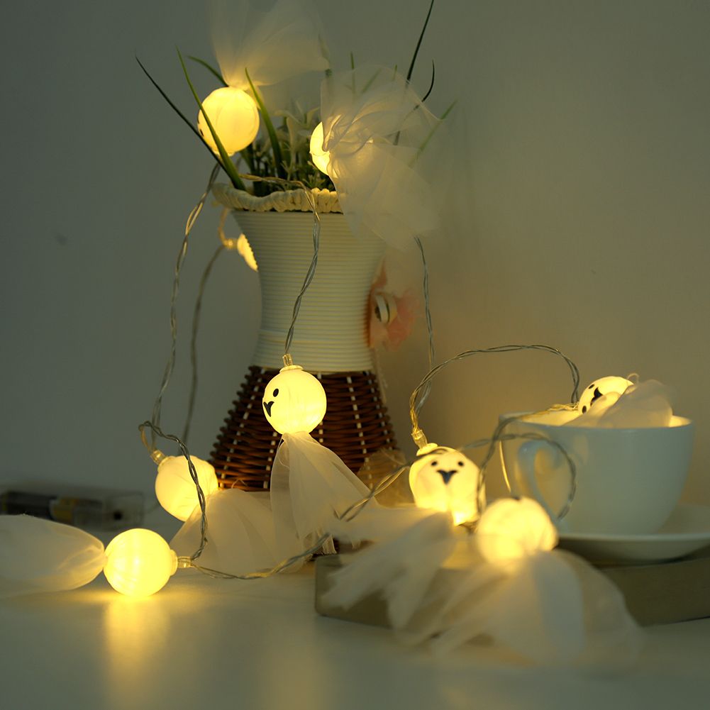 1.5M 10 LED Ghost Elf Grimace Fairy Lights String Halloween Party Props Decorations — image 6