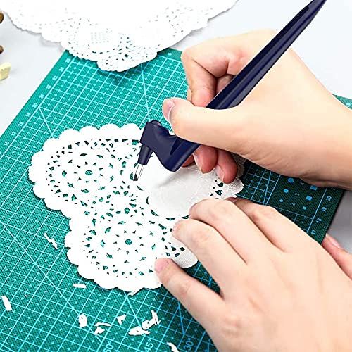 Craft Cutting Tools, Stainless Steel Craft Knives with 360-degree Rotating Blade, Art Cutting Tool for Craft, Hobby, Stencil — image 4