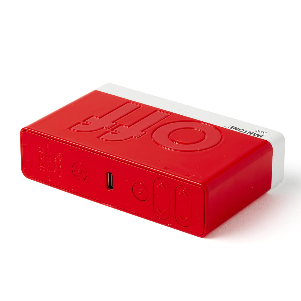 Lexon Flip Classic Reversible Alarm Clock PANTONE - 2035 Red โ image 5