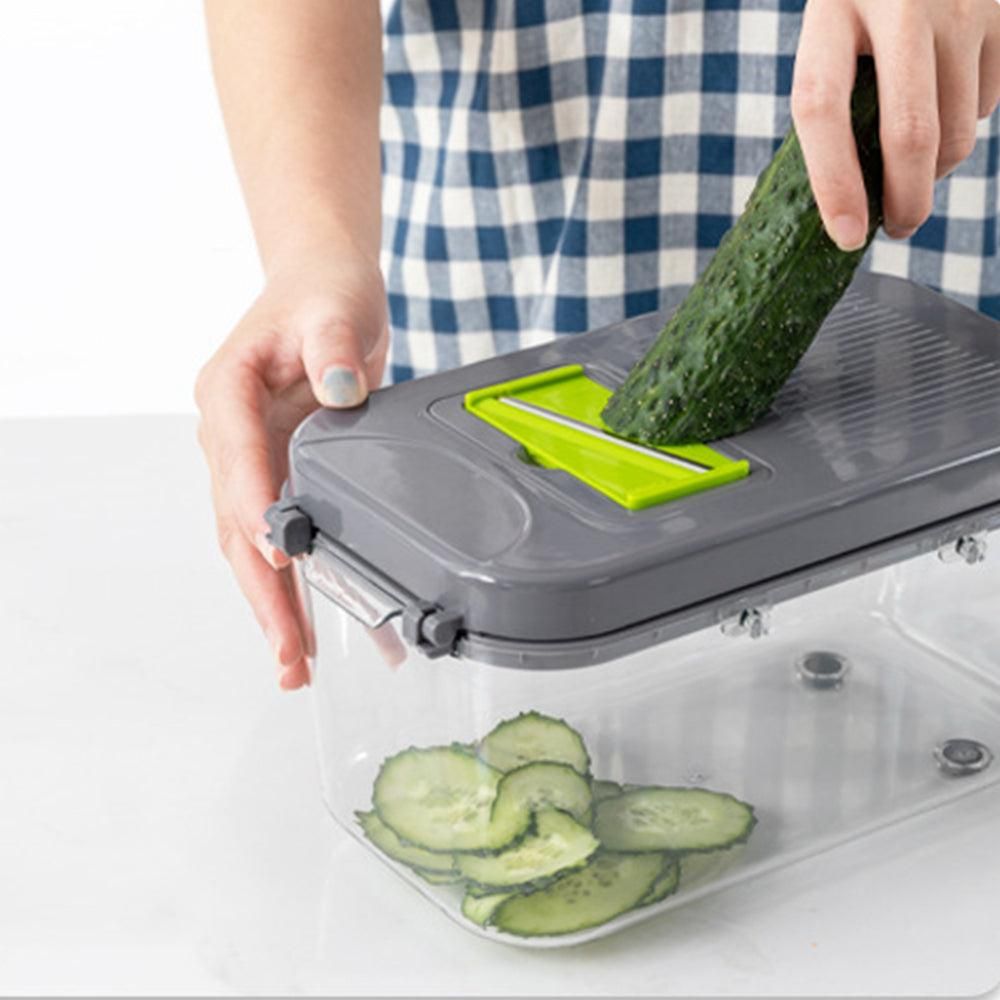 22-in-1 Vegetable Fruit Chopper Cutter Multifunctional Veggie Dicer Slicer with 13 Blades for Kitchen — image 4