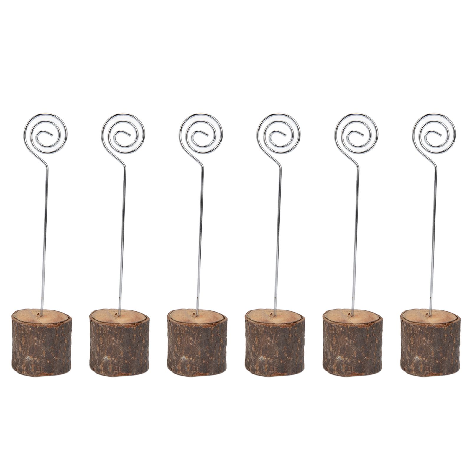 20Pcs Premium Wood Place Card Holders with Swirl Wire Name Cards Photo Holders for Wedding Birthday Festival โ image 2
