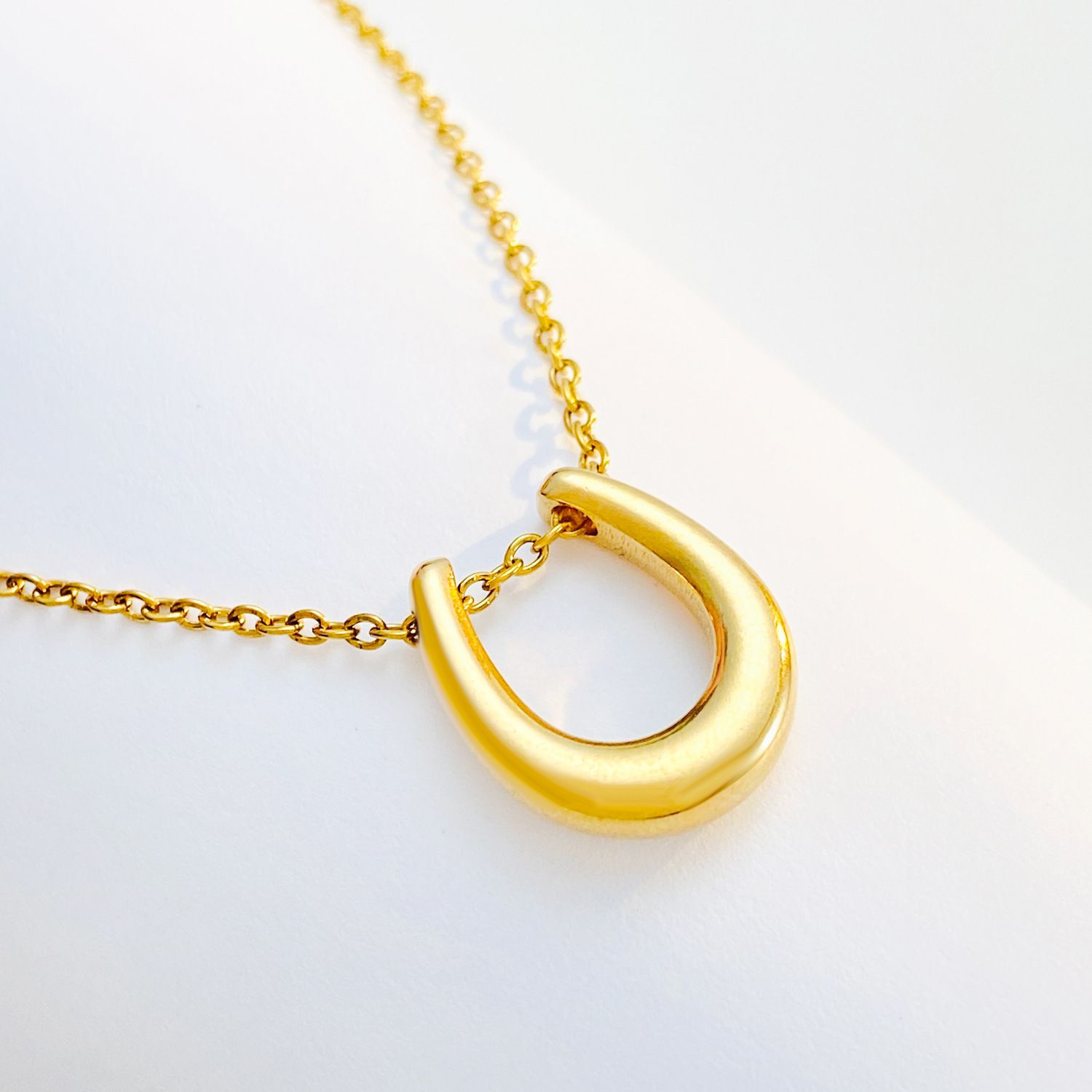 Gold Silver Horseshoe Necklace Good Luck Amulet Necklace for Woman Best Friend Jewelry Gifts Clavicular chain — image 4