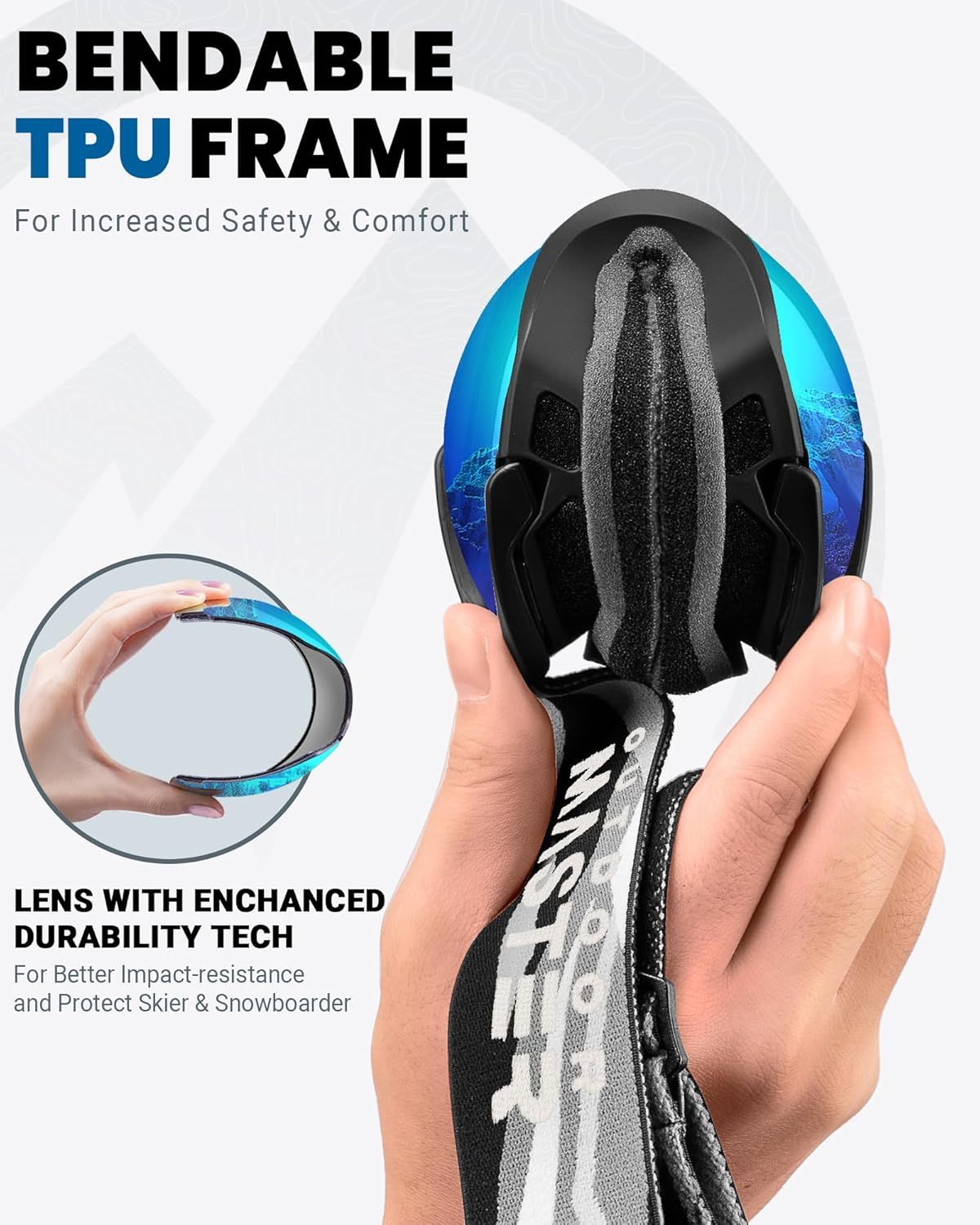 OutdoorMaster Ski Goggles with Cover Snowboard Snow Goggles OTG Anti-Fog -100% UV Protection-OM-18 — image 5