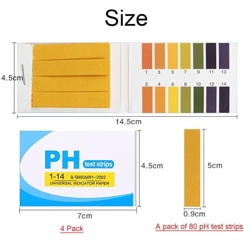 320 Pieces Swimming Pool Water Testing, pH Strip, pH 1 14 Test Paper Extensive Test Paper, Litmus Test Paper for Aquariums Saliva Water Soil Test K — image 2
