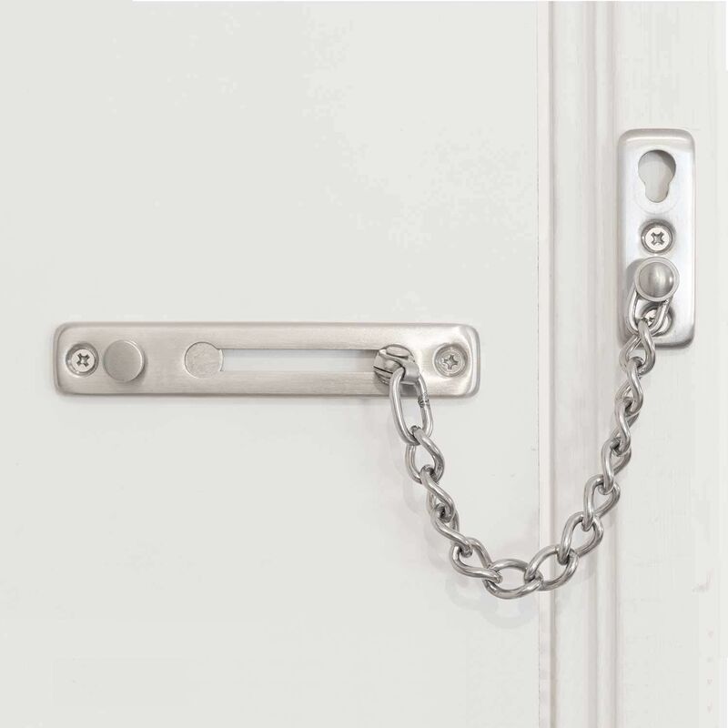 Silver Chain Sliding Security Lock - Door Lock - Interior Sliding Door - Exterior Gate Lock - Door Latch โ image 3
