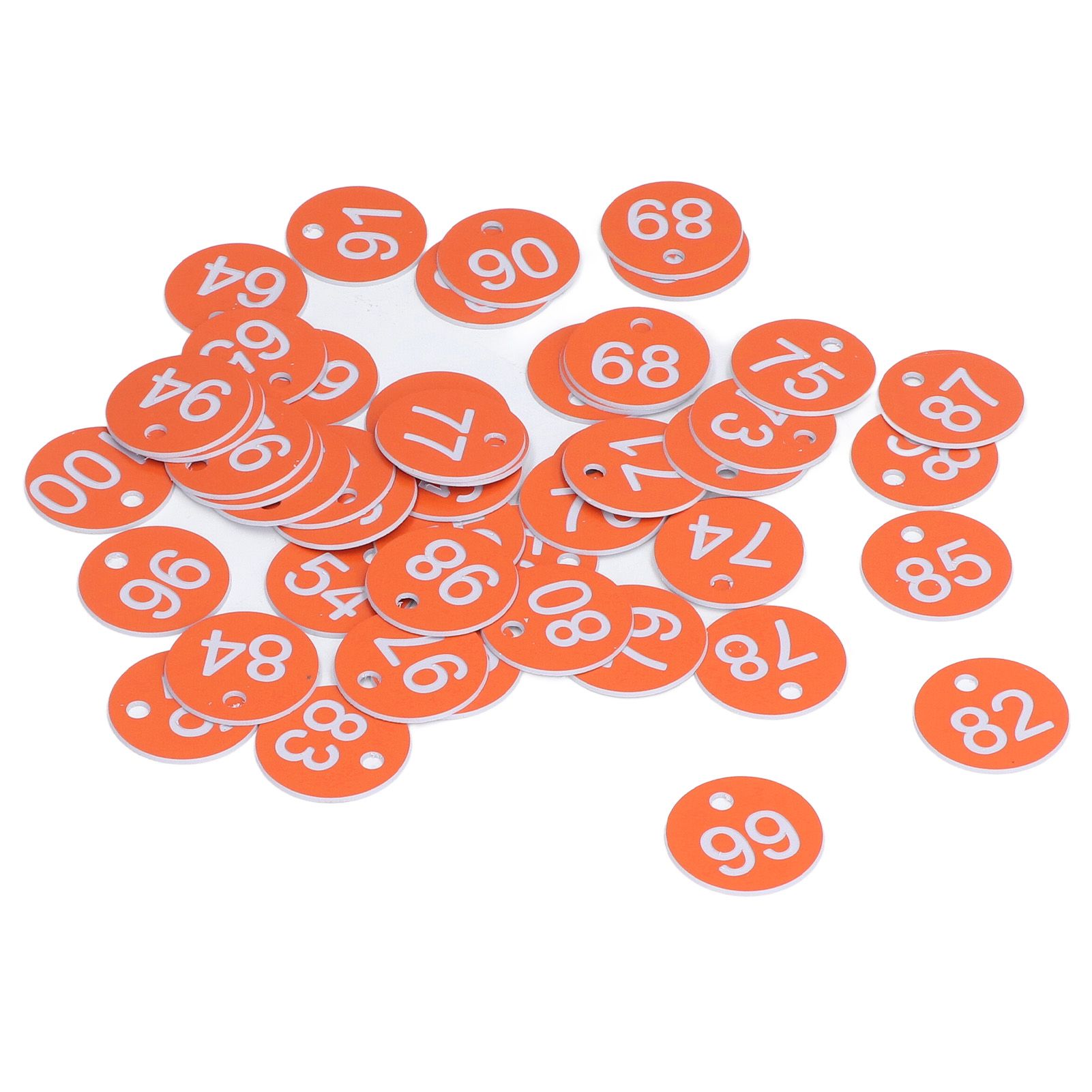 50Pcs Numbered Label Round Simple Beautiful Beehive Tag Breeding Supplies for Beekeeping Animal HusbandryNumbers 51 to 100 Orange — image 2