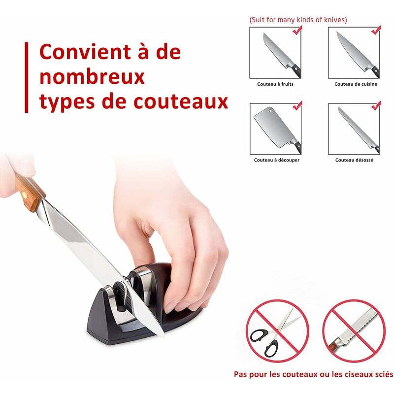 Professional Kitchen Sharpener 2 In 1 Manual Sharpener For All Sizes Stainless Steel And Ceramic Knives, Non-Slip Base โ image 4