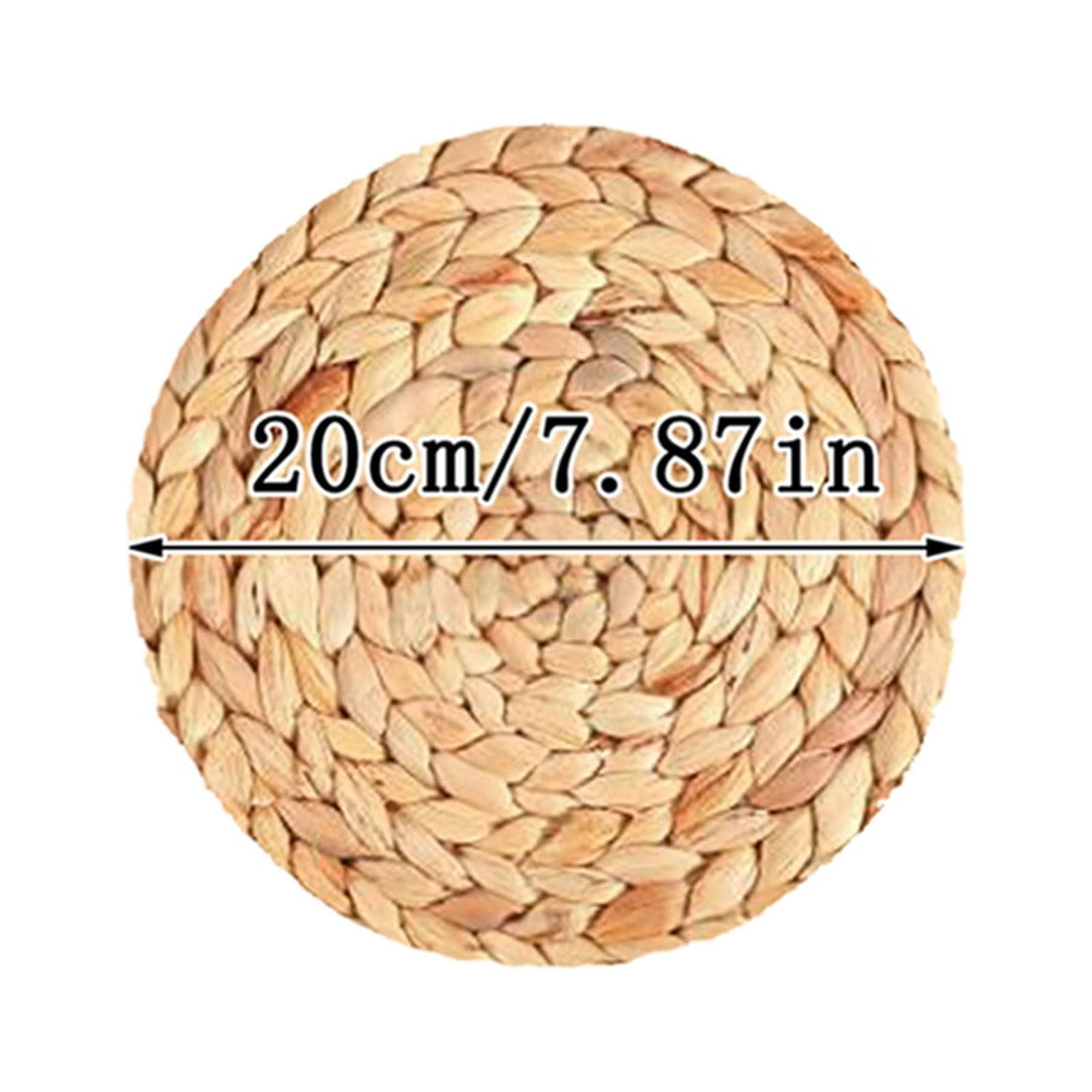 Woven Placemat, Desktop Ornament Promotion, Household Pure Hand Woven Water Hyacinth Grass Mat Cup Bowl Pot Plate Anti Scalding Heat Insulation Table — image 2