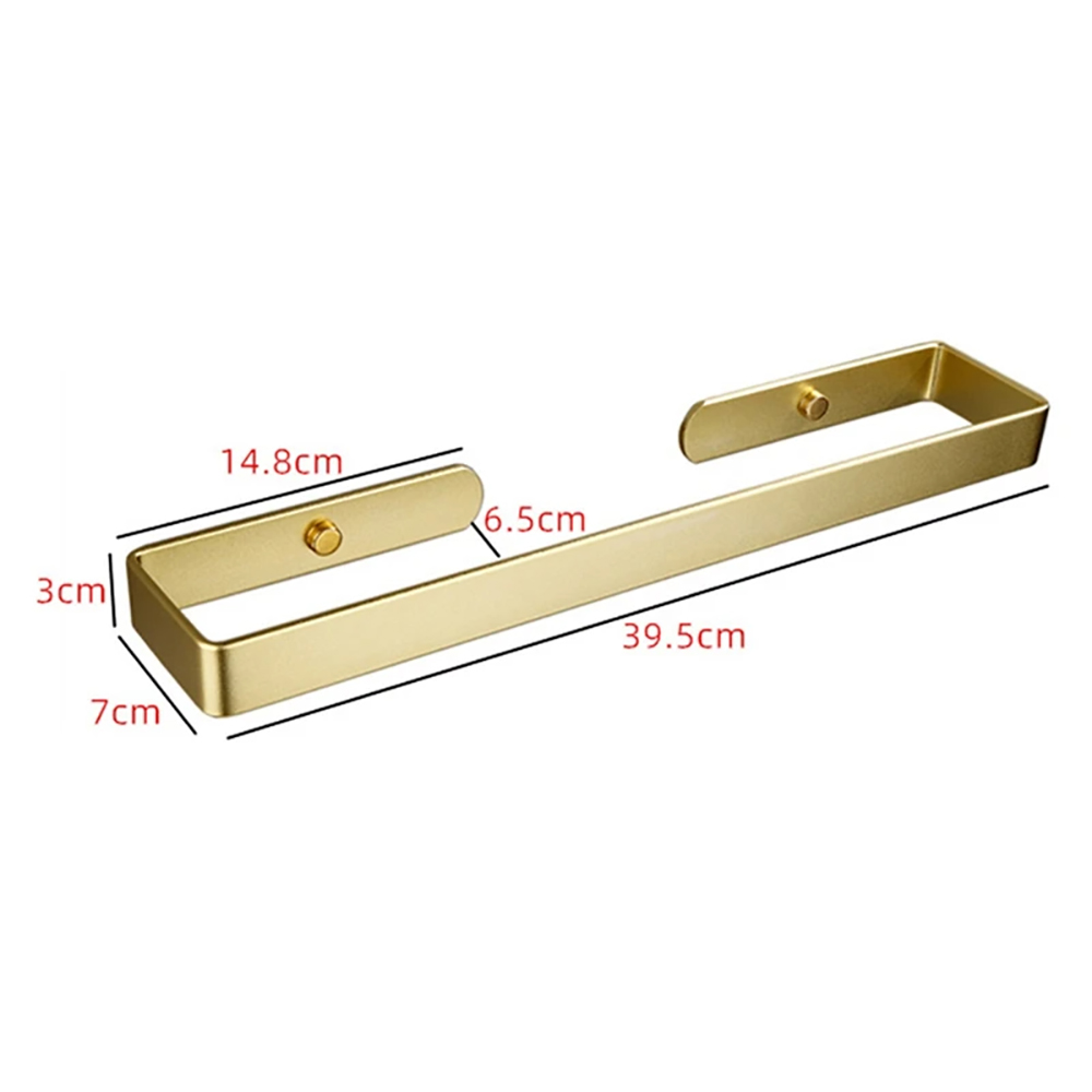 Gold Kitchen Bathroom Paper Holder Towel Holder Self Adhesive or Screw Mount 40cm — image 2