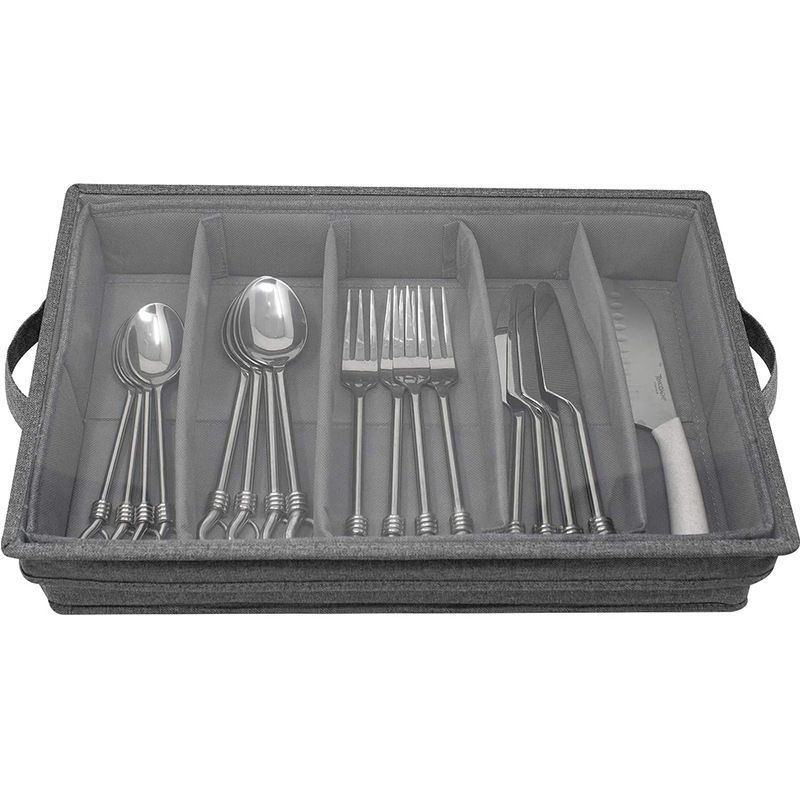 Organizer Chest,Silverware Storage Box,Stackable Flatware Storage Case,Spoon Organizer,Tableware Storage Box With
