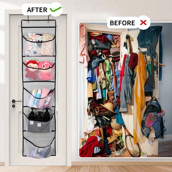 Hanging Storage Bags - Hanging Storage Boxes - Comes with 5 Mesh Pockets - Perfect as Hanging Storage Boxes for the Bedroom - Ideal for Toy Storage โ image 3