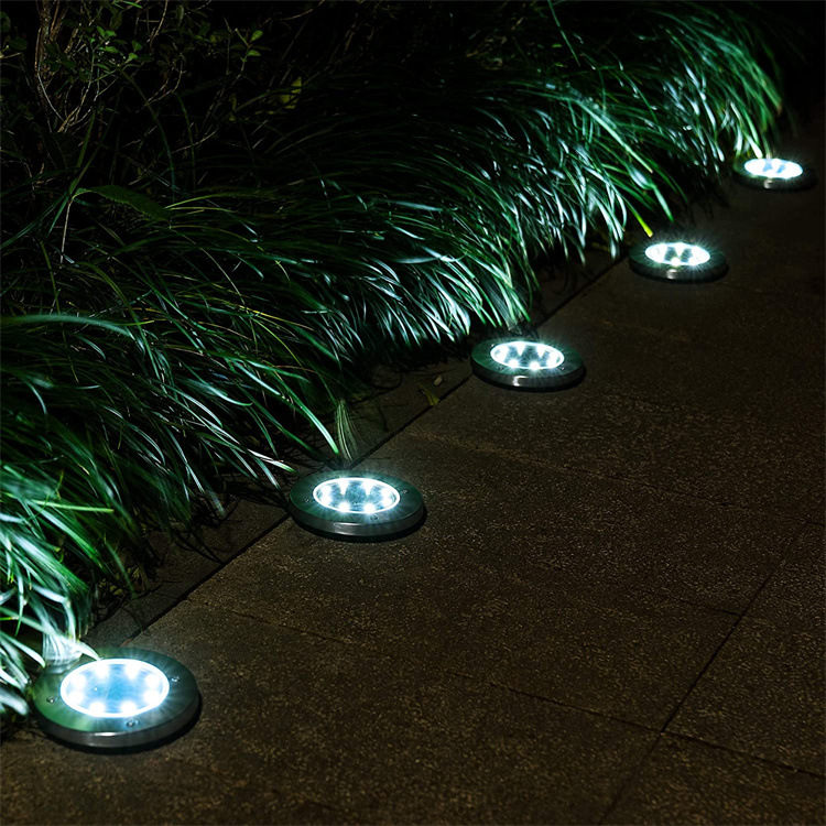 4pcs LED Solar Underground Light Waterproof Color Changing Garden Buried Lamp — image 4