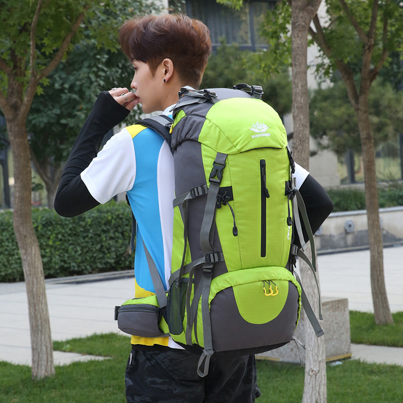 Black 36-55L Outdoor Hiking Backpack - Durable Water Resistant Travel Bag for Trekking, Camping, and Adventure โ image 3