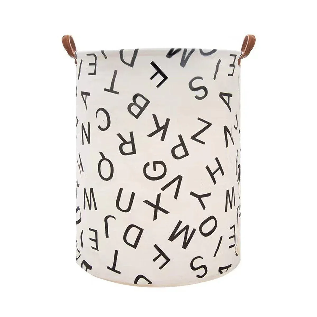Foldable Laundry Basket Dirty Clothes Hamper Toy Storage Organizer Storage Bin - English Letters