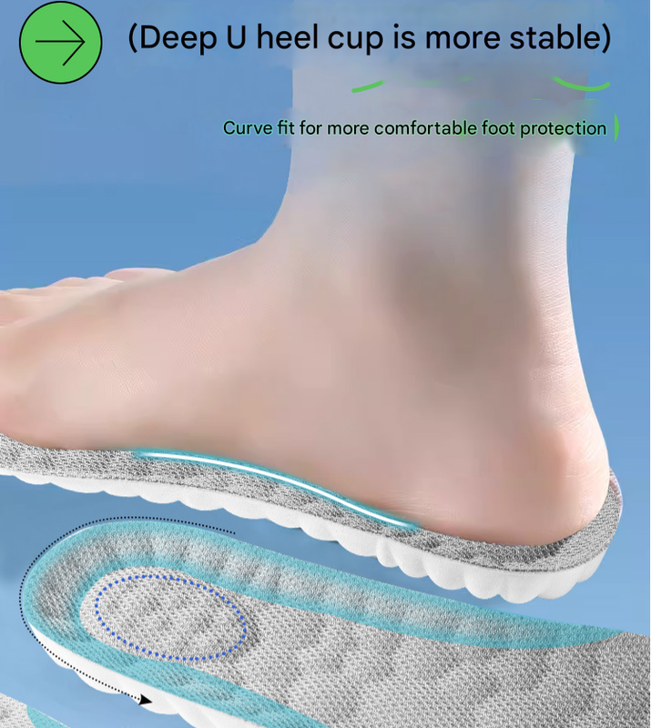 5 pcs 4D Cloud Technology Shoe Inserts - High Rebound, Super Soft, Breathable, Athletic Support (size: 43-44/275mm) โ image 3