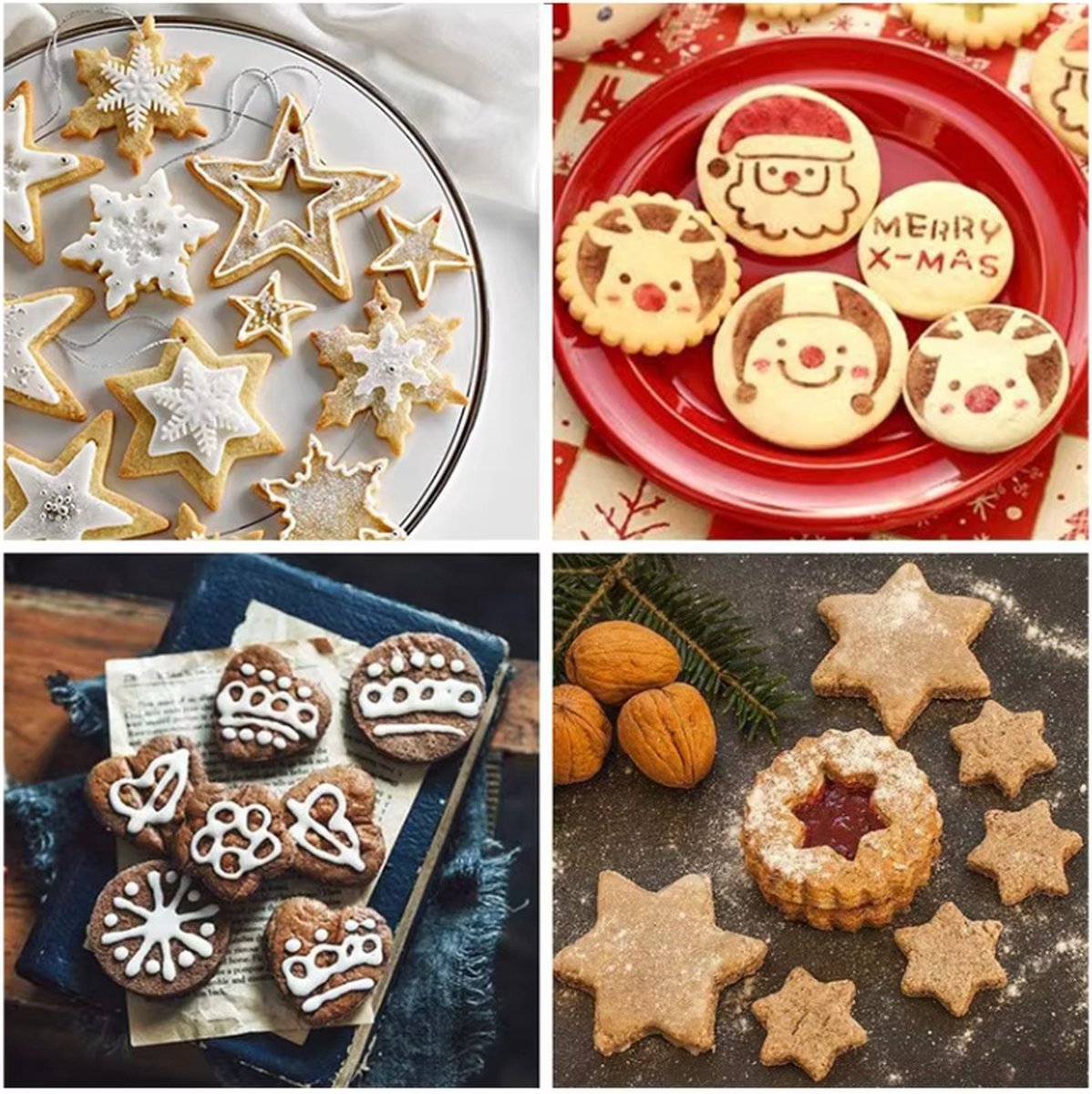 12x Cookie Cutter Set - Cookie Shapes - Flower, Heart, Round, Star — image 2