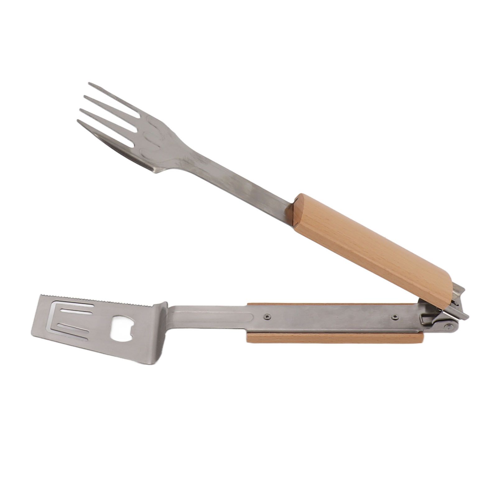 Grill Spatula Fork Tongs Durable Stainless Steel Food Tongs Multifunctional Long Handle Buffet Tongs for Camping โ image 4