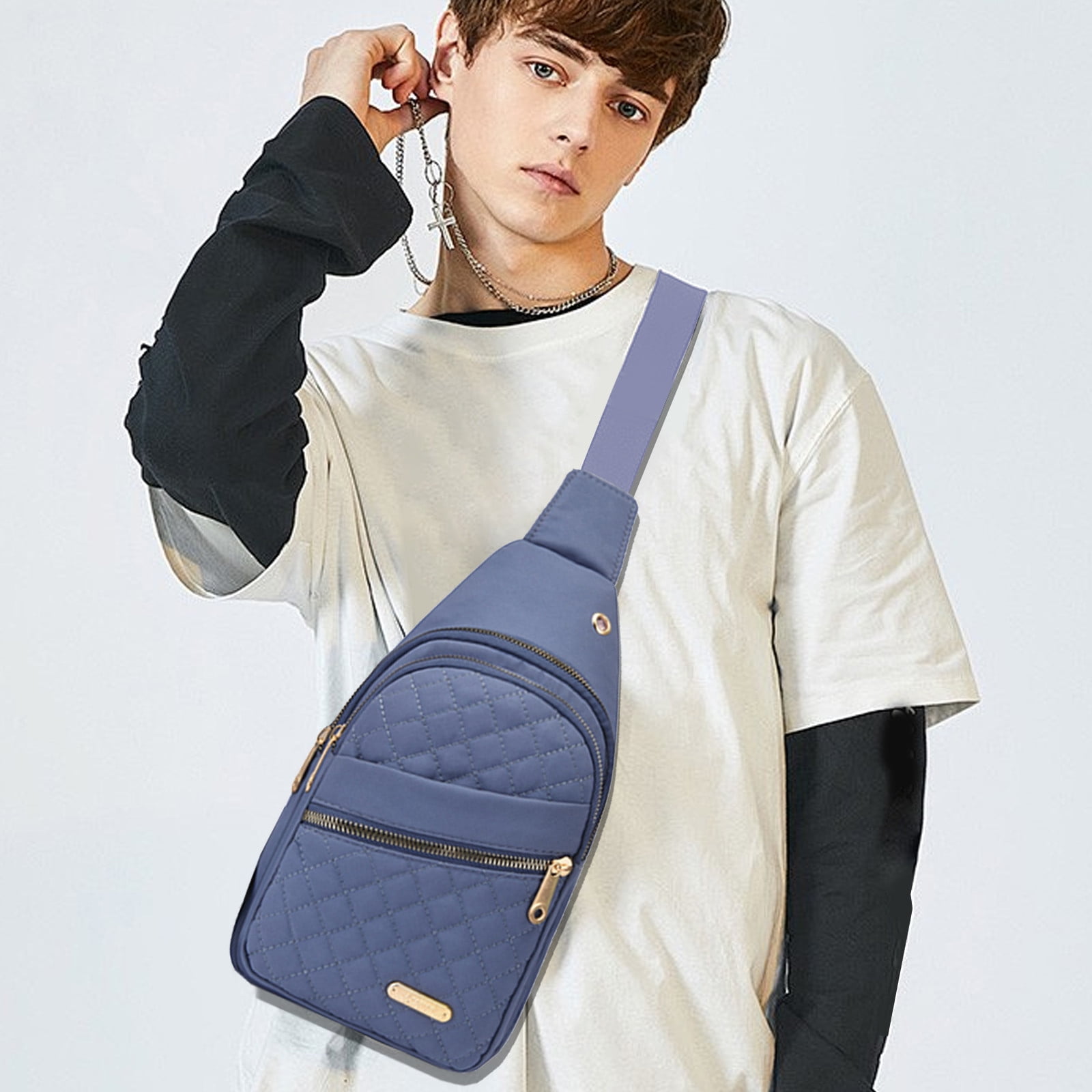 Sling Bag for Women, Crossbody Sling Backpack Small Sling Bag Multipurpose Crossbody Shoulder Bag Travel Hiking Backpack, Sling Bag for Men #1-Blue — image 4