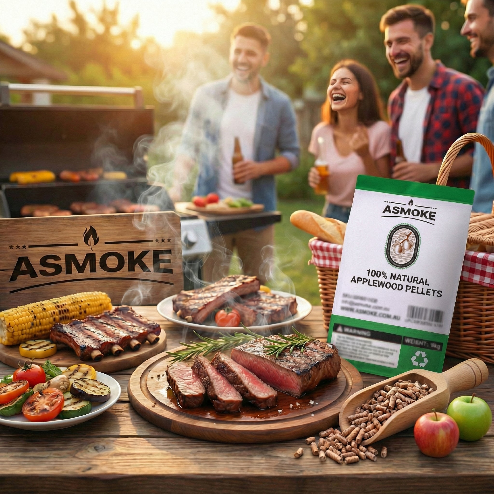 ASMOKE 100% Natural Apple Wood BBQ Smoker Pellets (2.27kg) - Premium Fruit Hardwood for Chicken & Pork — image 6