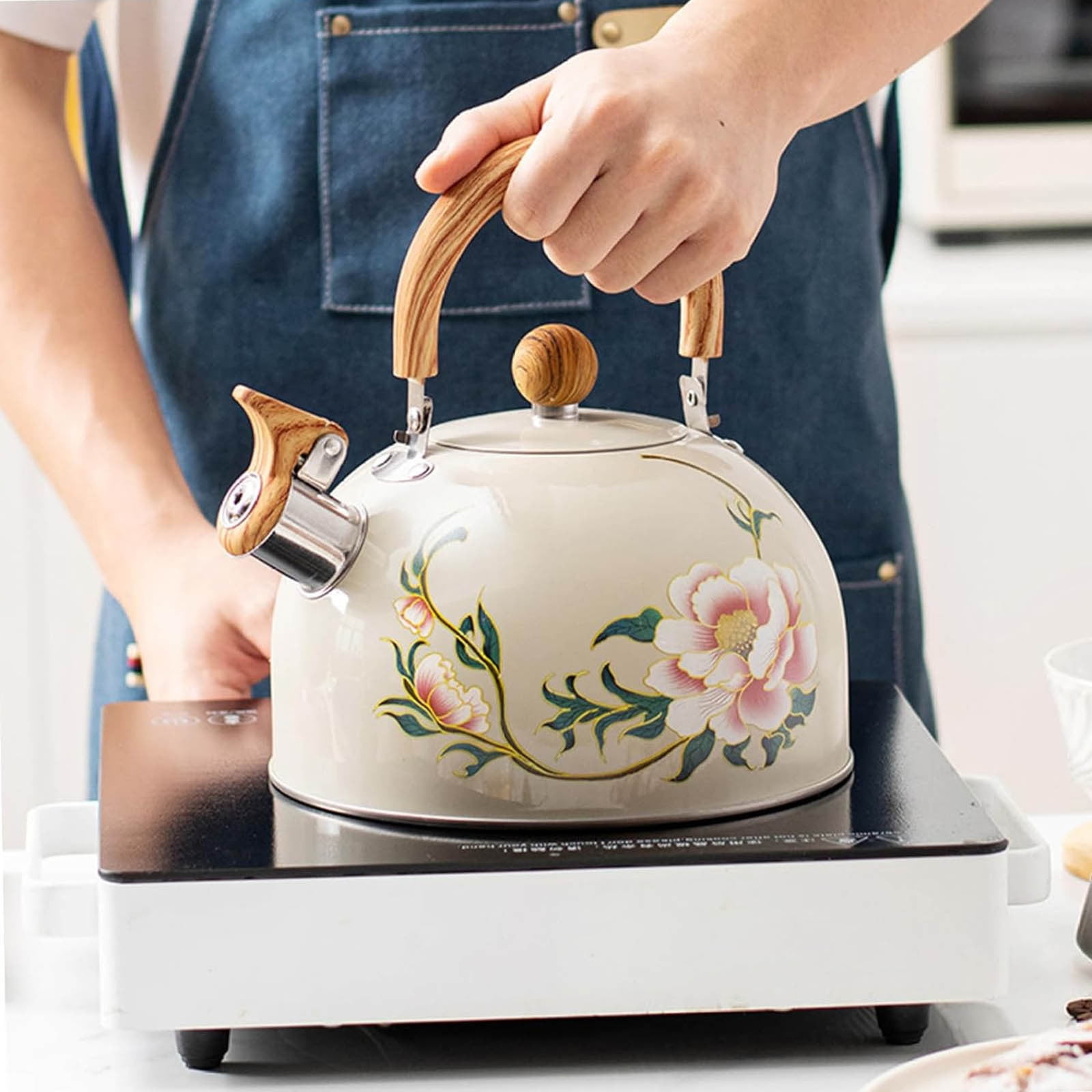Whistling Tea Kettle for Stovetop, Stainless Steel Tea Pot Kettles, Rapid Boiling Teapot with Stay-Cool Ergonomic Handle, Perfect for Home & Kitchen Multicolor โ image 5