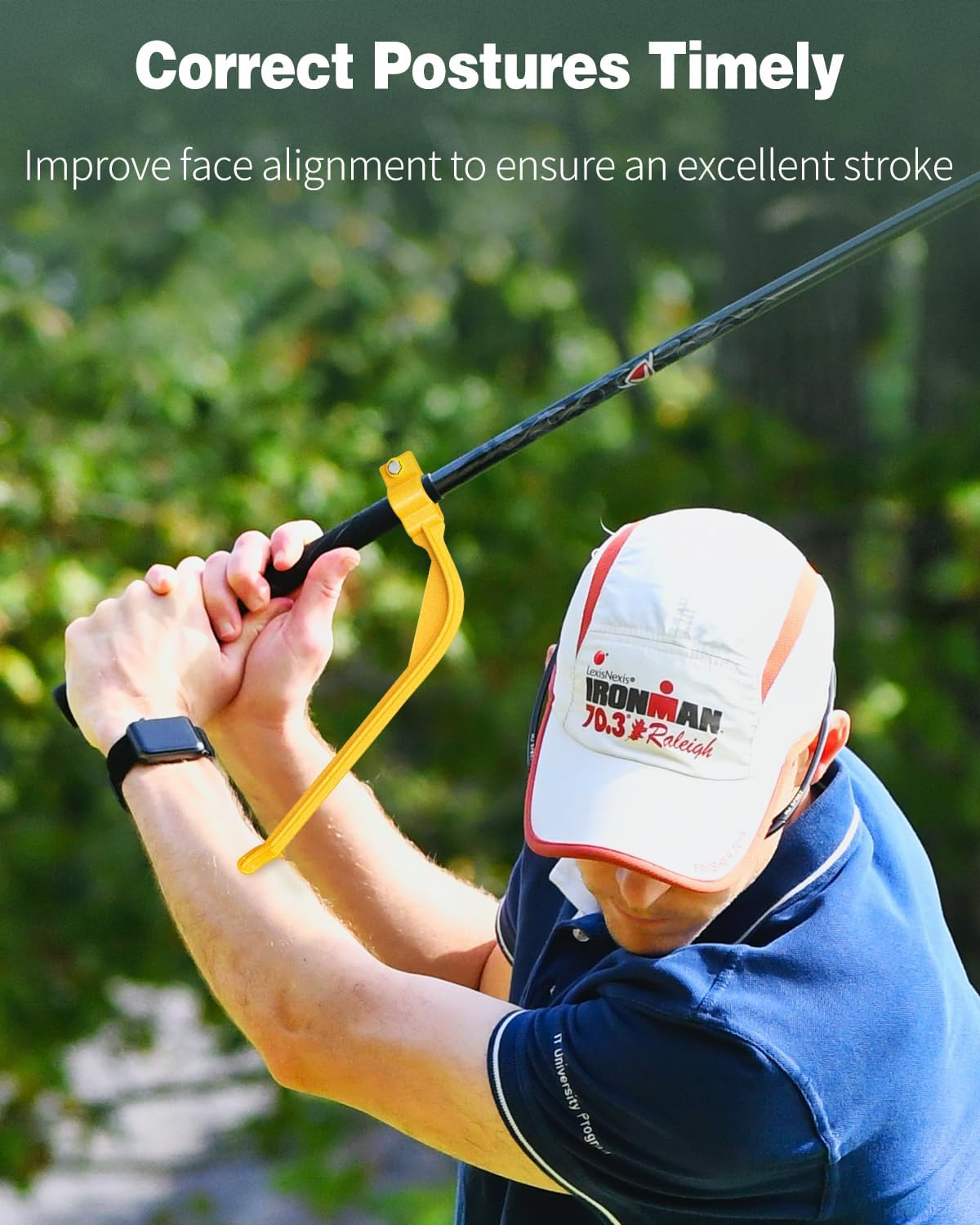 Golf Wrist Trainer Yellow 1 Pack Swing Correction Tool for Beginners Arm Elbow Position Training Accessory — image 3