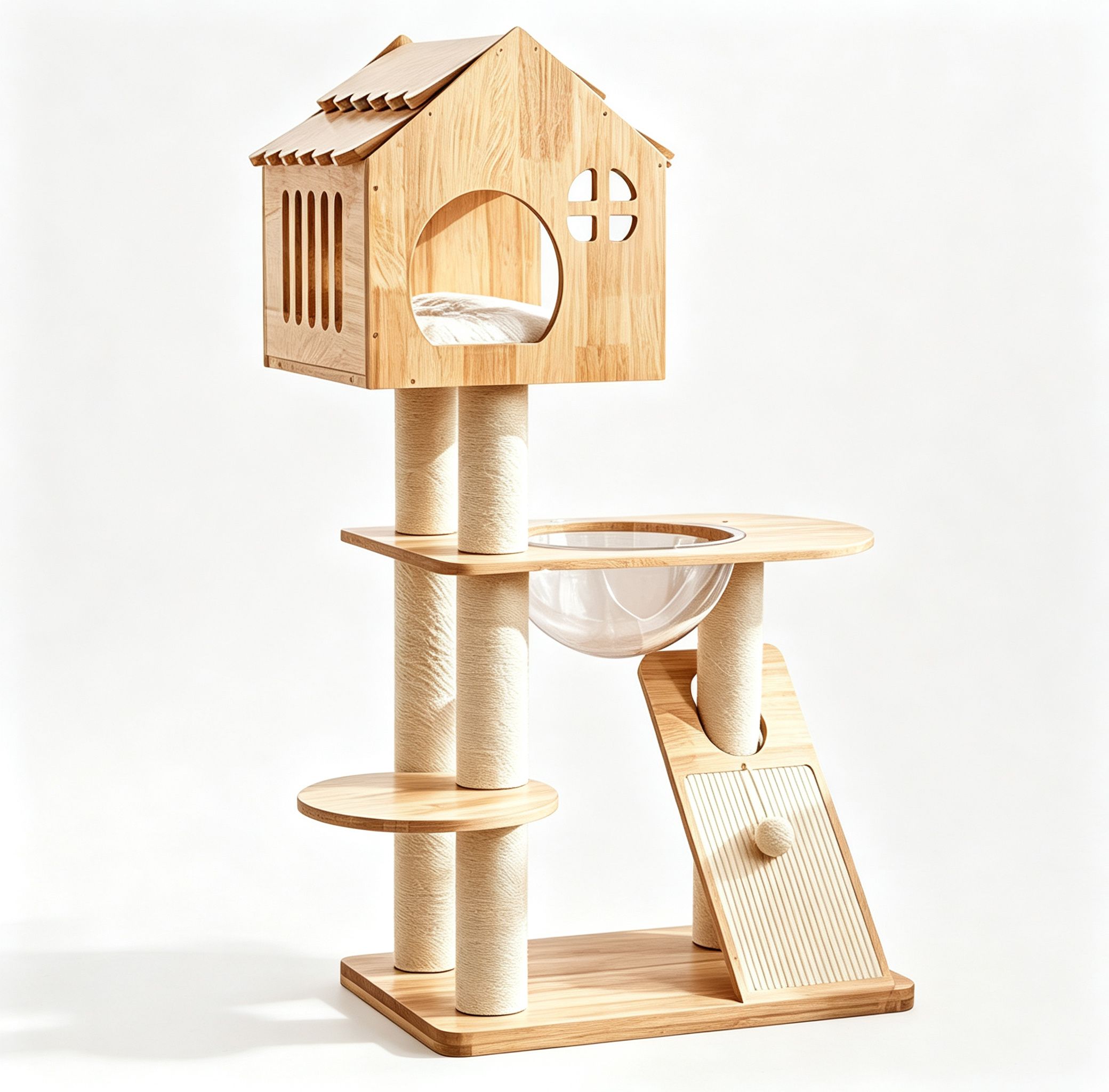 Natural Solid Wood Eco Cat Tree — image 4