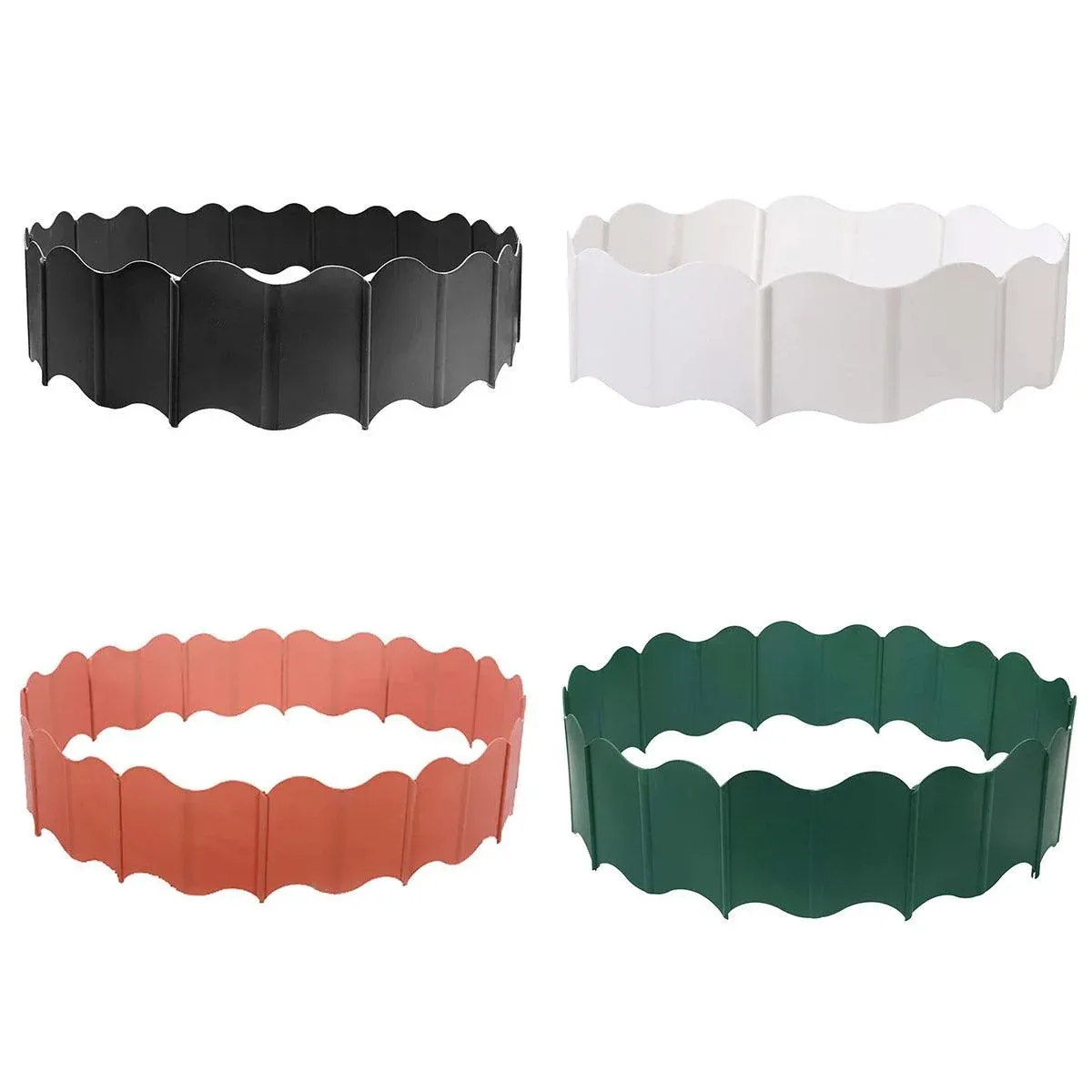20PCS Garden Edging Fence Decorative Plastic Lawn Border Panels Landscaping - Black โ image 3