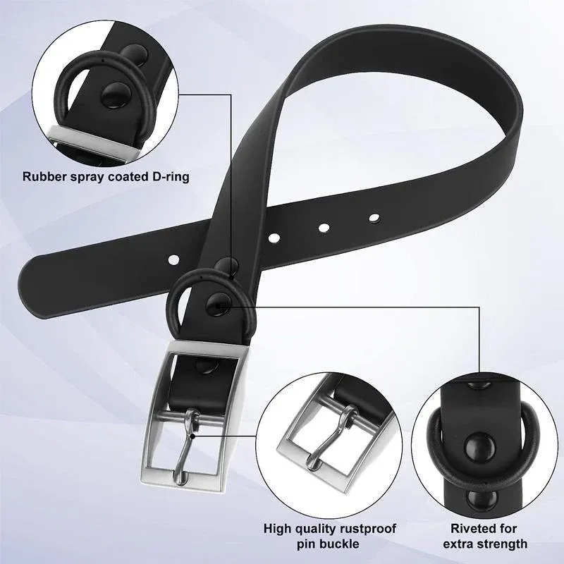 PVC Dog Collar Working Dog Kennels Waterproof Soft Adjustable for Pets L Size - Apricot — image 5