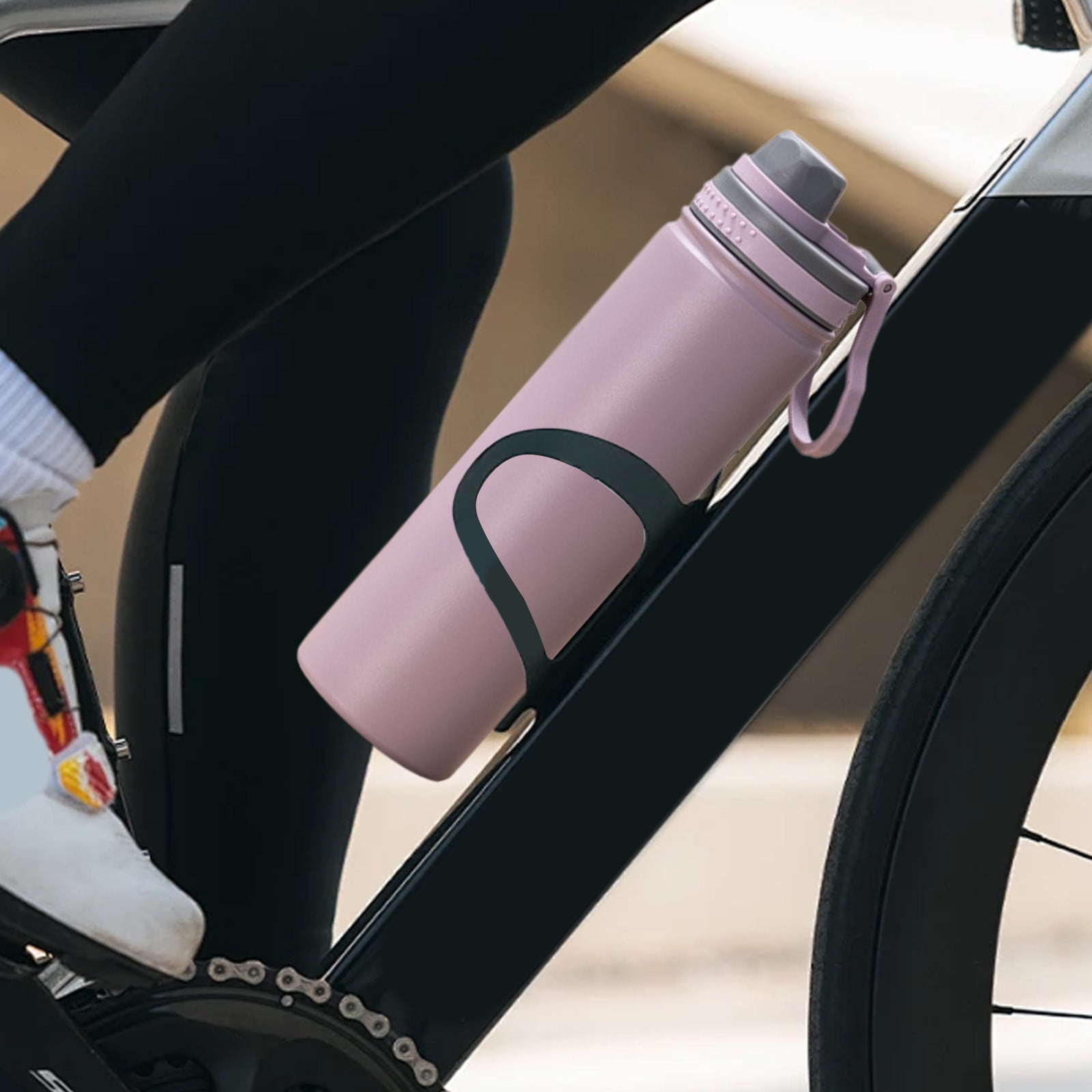 Insulated Water Bottle, Stainless Steel Vacuum Insulated Water Bottle, Sport Bottle with Leak Proof Lid and Handle, Space Kettle Men and Women, Large Capacity — image 5