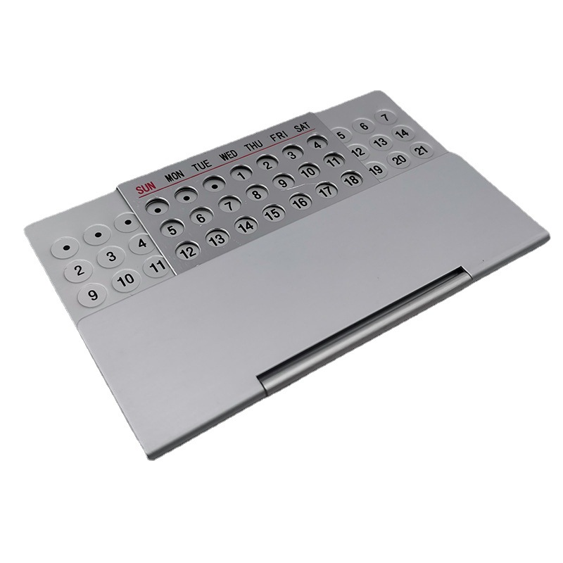 2-PCS Ultra-Thin Metal Desk Calendar – Durable Aluminum Perpetual Calendar for Office or Home Use in Australia