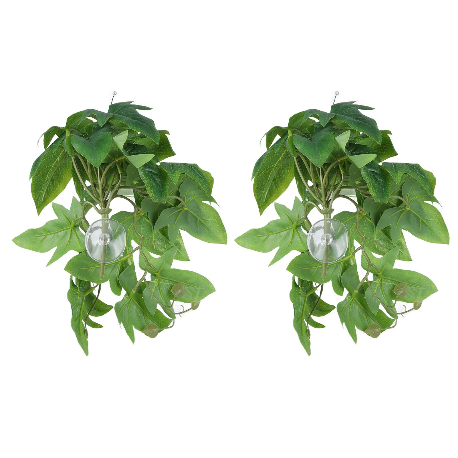 2PCS Artificial Water Plant Simulation Vine Lifelike Plastic Leaves Decoration with Suction Cup for Fish TankSweet Potato Leaves — image 4