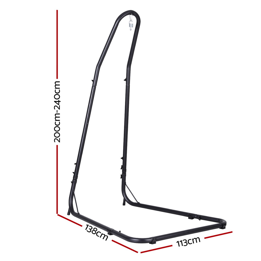 Gardeon Hammock Chair Stand Heavy Duty Steel Frame Black โ image 2