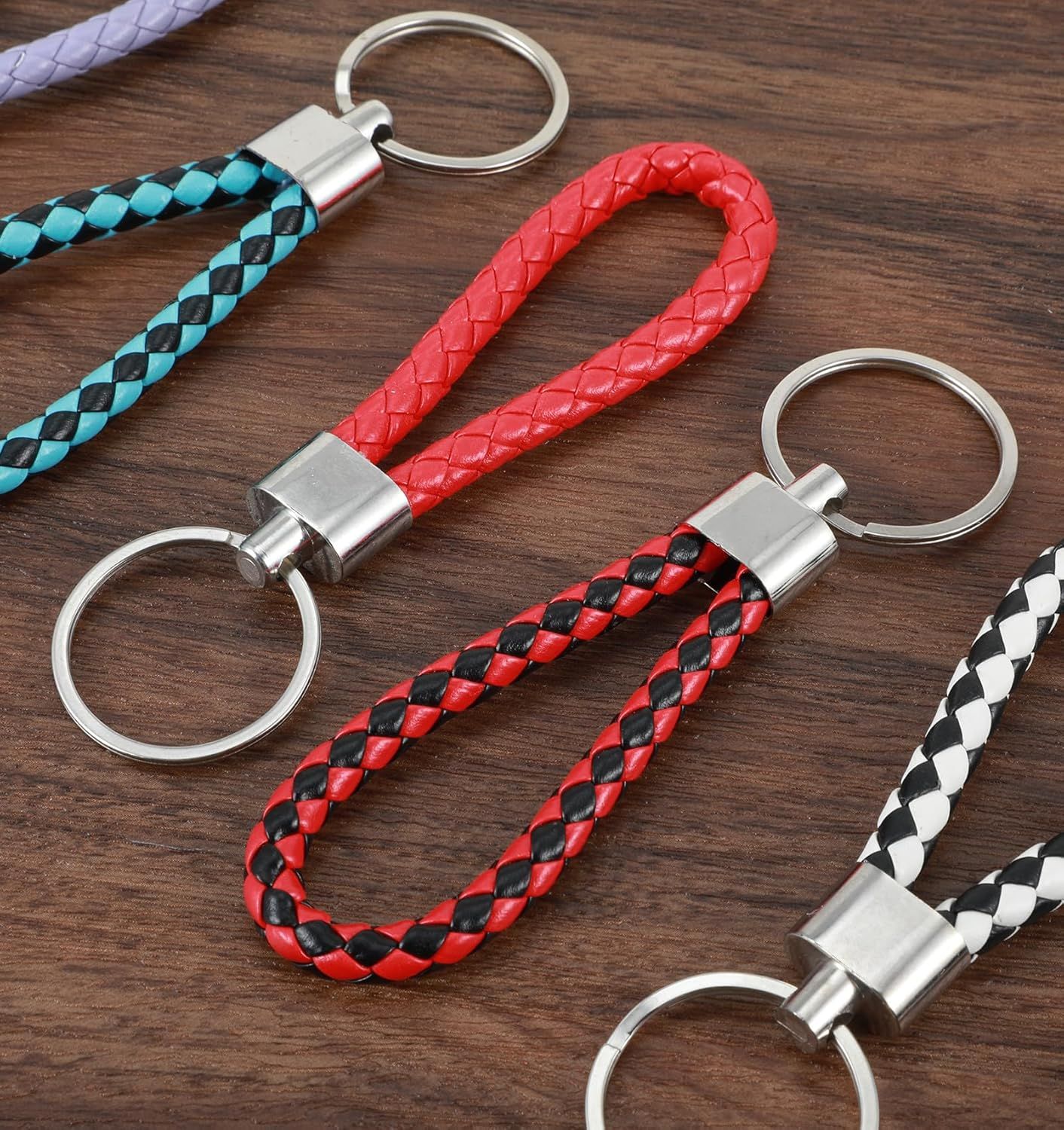9 Pcs Braided Keychain, Small Key Chain Handwoven for Car Keys, Elegant Accessories for Men and Women, Perfect Birthday and Christmas Gifts โ image 4