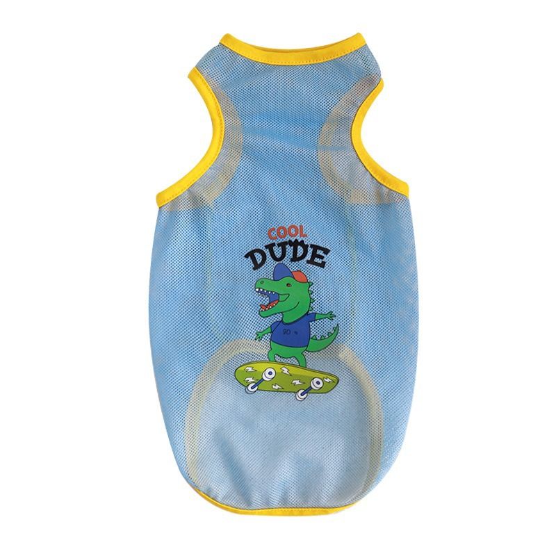 Pet Mesh Vest Polyester Trendy Cartoon Style Mesh vest-wave XS โ image 5