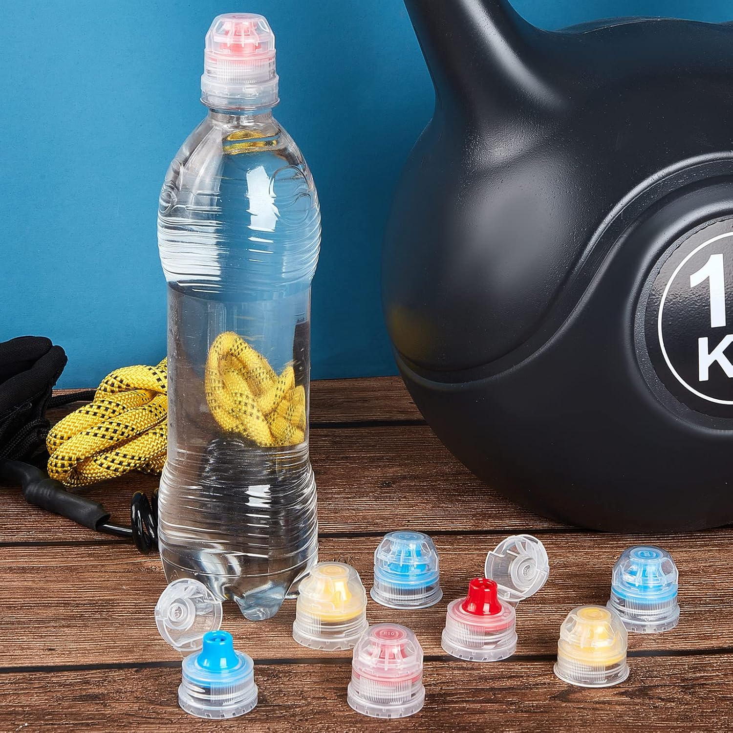 30 Pcs 28 mm Push Pull Replacement Caps Reusable Colorful Plastic Soda Twisted Water Bottle Lid Top Suitable for 28 mm Sport Bottle Cap — image 4