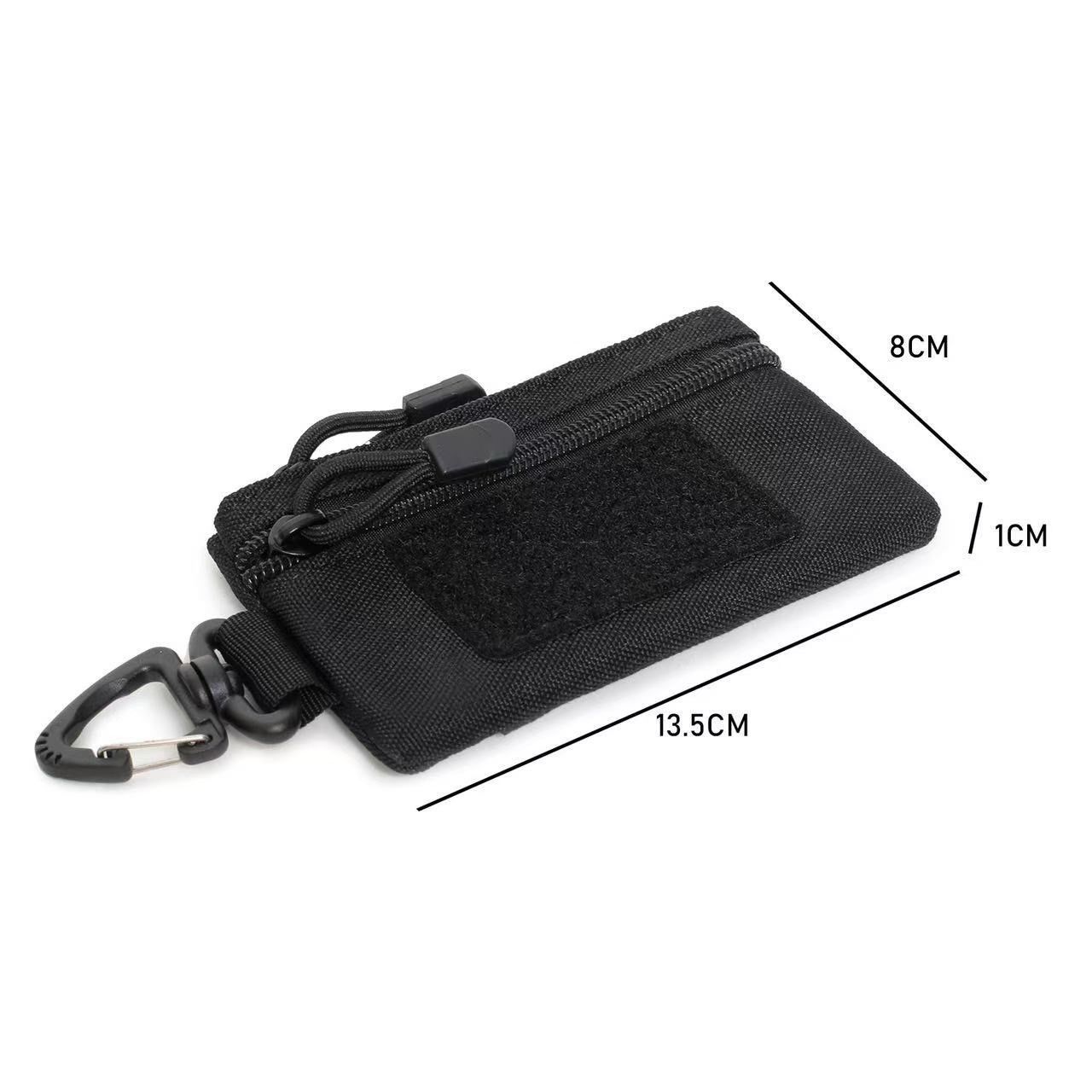 Compact Zipper Belt Storage Pouch, Red, Convenient Sundries Organiser — image 2