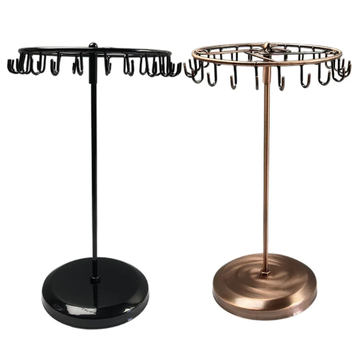Iron Jewellery Rack Rotating Necklace Display Stand Jewellery Organiser Storage - Bronze โ image 3