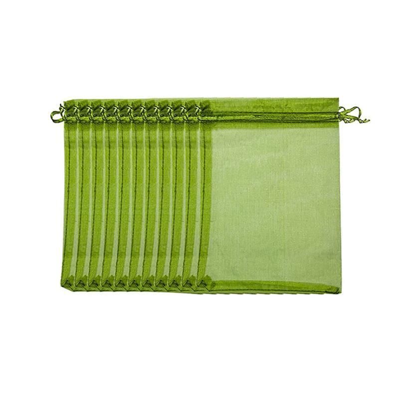 50/100PCS Garden Fruit Protection Net Bags Insect Proof Drawstring Mesh Organza - 50Pcs 20 × 30cm