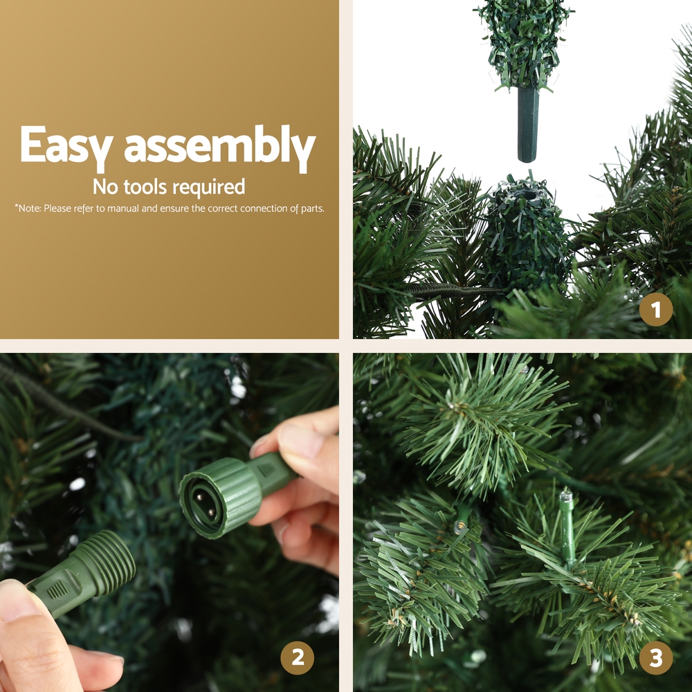 Jingle Jollys Christmas Tree 1.8M LED Corner Xmas Tree Half 8 Modes Multi-color โ image 6