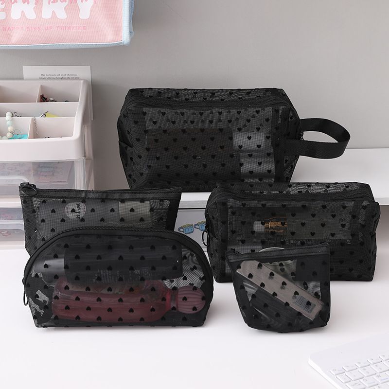 Portable Makeup Bag Large Capacity Travel Cosmetic black octagonal portable — image 5