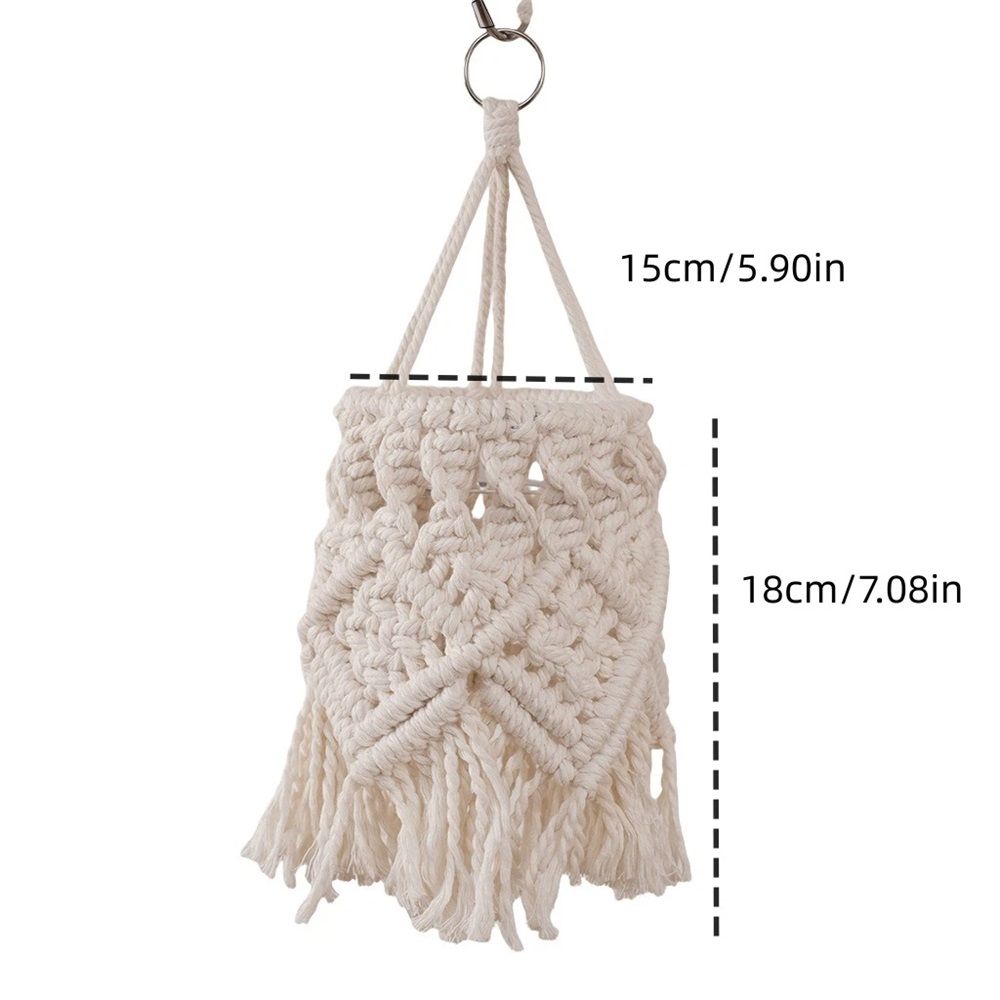 Boho Hanging Lamp Shade Light Cover Pendant Ceiling Decor for Living Room, Bedroom and Bathroom, Warm White, Bulb Not Included — image 4