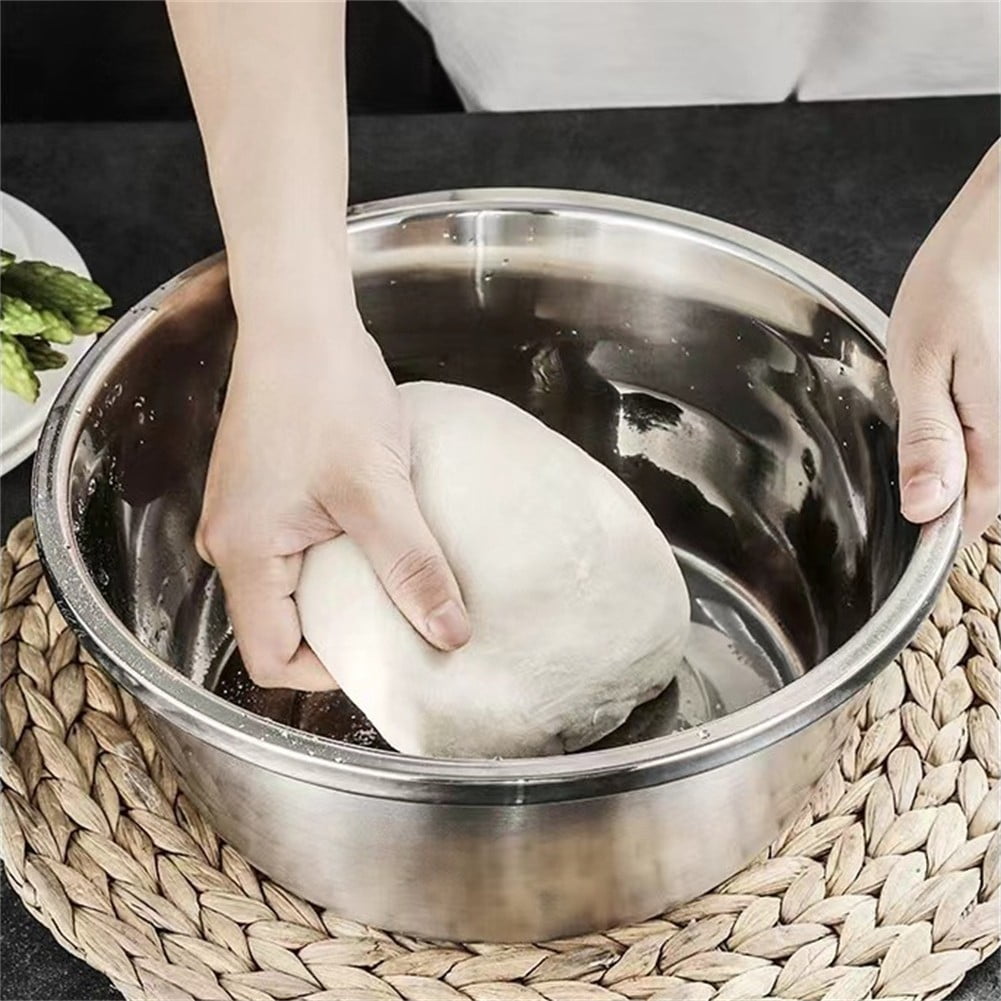 4 Pcs Kitchen Mixing Bowls with Grater Lid Stainless Steel Construction — image 4