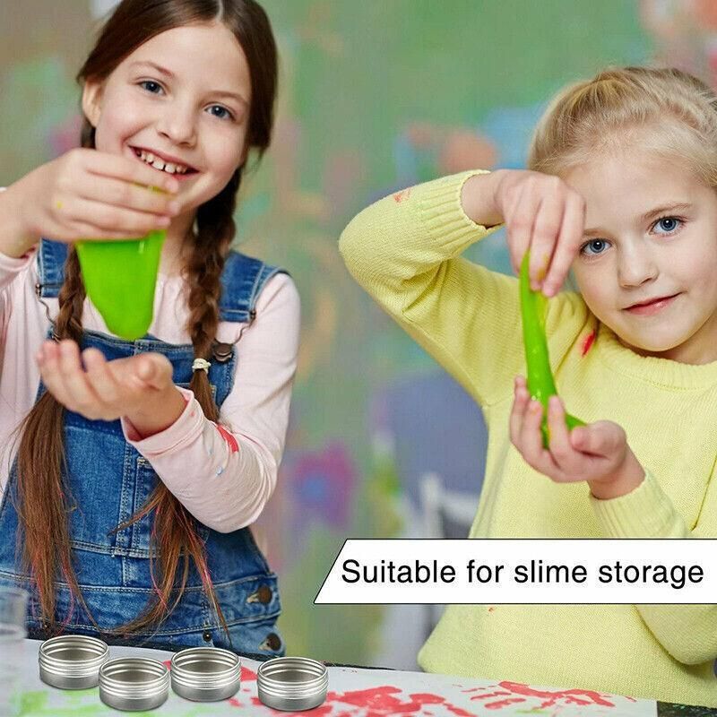 50Pcs Durable Silver Aluminum Cosmetic Pot Lip Balm Jar Containers Empty Tin - 10ML β image 4